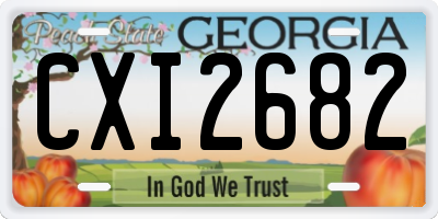 GA license plate CXI2682