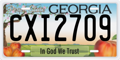 GA license plate CXI2709