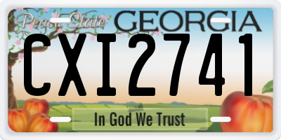 GA license plate CXI2741