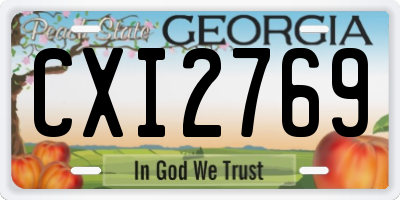 GA license plate CXI2769