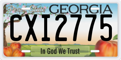 GA license plate CXI2775