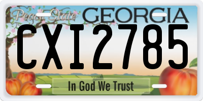 GA license plate CXI2785