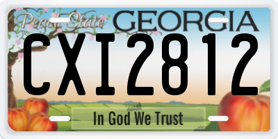 GA license plate CXI2812