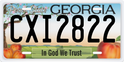 GA license plate CXI2822