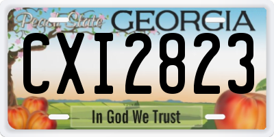GA license plate CXI2823