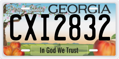 GA license plate CXI2832