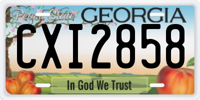 GA license plate CXI2858
