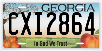 GA license plate CXI2864