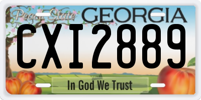 GA license plate CXI2889
