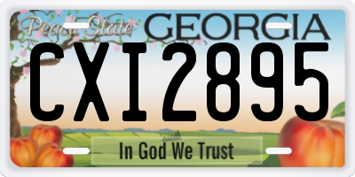 GA license plate CXI2895
