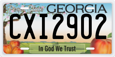 GA license plate CXI2902