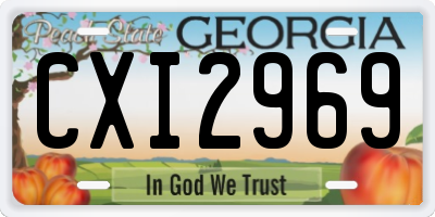 GA license plate CXI2969