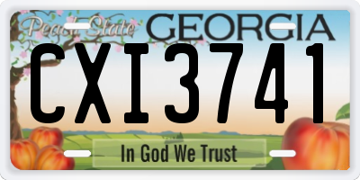 GA license plate CXI3741