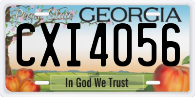 GA license plate CXI4056