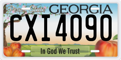 GA license plate CXI4090