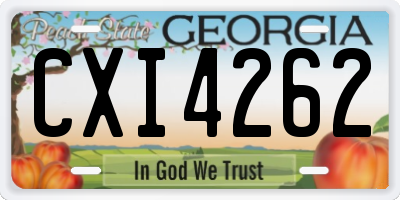 GA license plate CXI4262