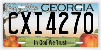 GA license plate CXI4270