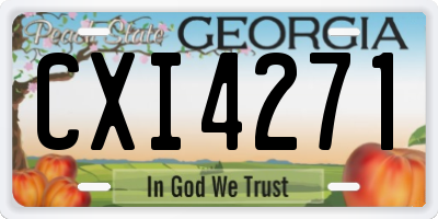 GA license plate CXI4271