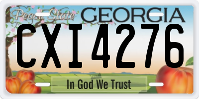 GA license plate CXI4276
