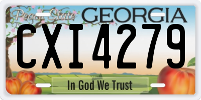 GA license plate CXI4279