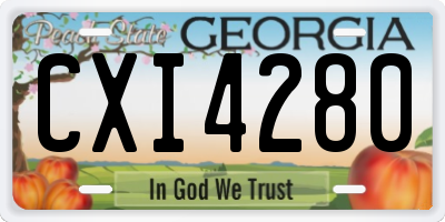 GA license plate CXI4280