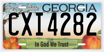 GA license plate CXI4282