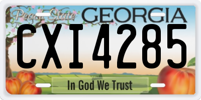 GA license plate CXI4285