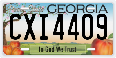 GA license plate CXI4409