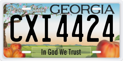 GA license plate CXI4424