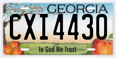 GA license plate CXI4430