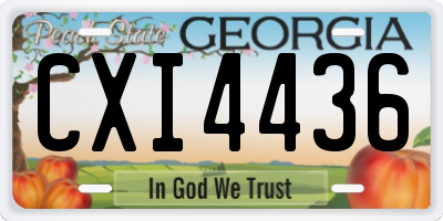 GA license plate CXI4436