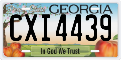 GA license plate CXI4439