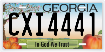 GA license plate CXI4441