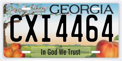 GA license plate CXI4464