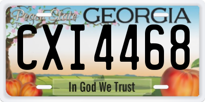 GA license plate CXI4468
