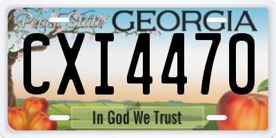 GA license plate CXI4470