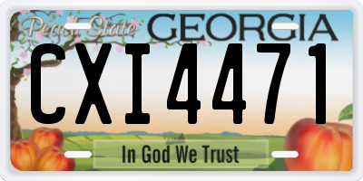 GA license plate CXI4471