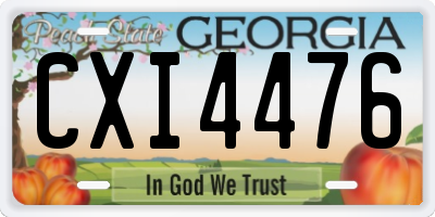 GA license plate CXI4476