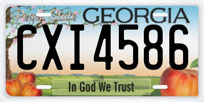 GA license plate CXI4586