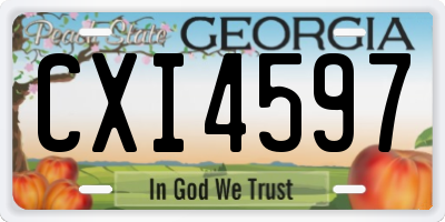 GA license plate CXI4597