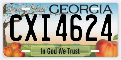 GA license plate CXI4624