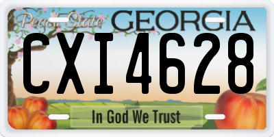 GA license plate CXI4628