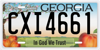 GA license plate CXI4661