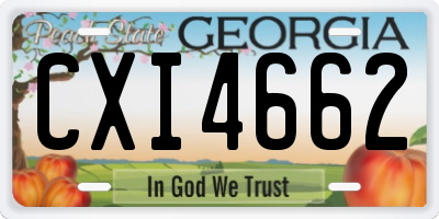 GA license plate CXI4662
