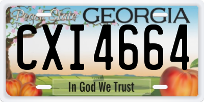 GA license plate CXI4664