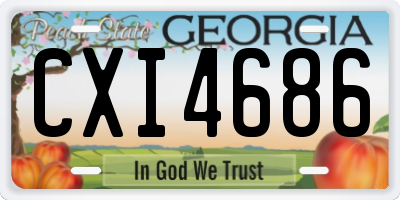 GA license plate CXI4686