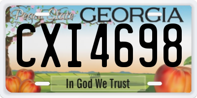 GA license plate CXI4698