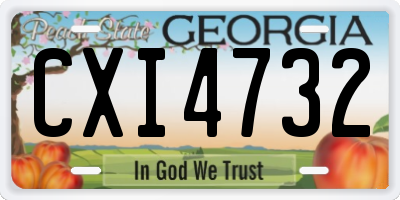 GA license plate CXI4732