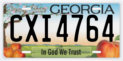 GA license plate CXI4764