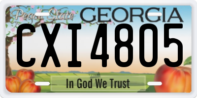 GA license plate CXI4805